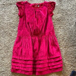 Velvet red girls dress